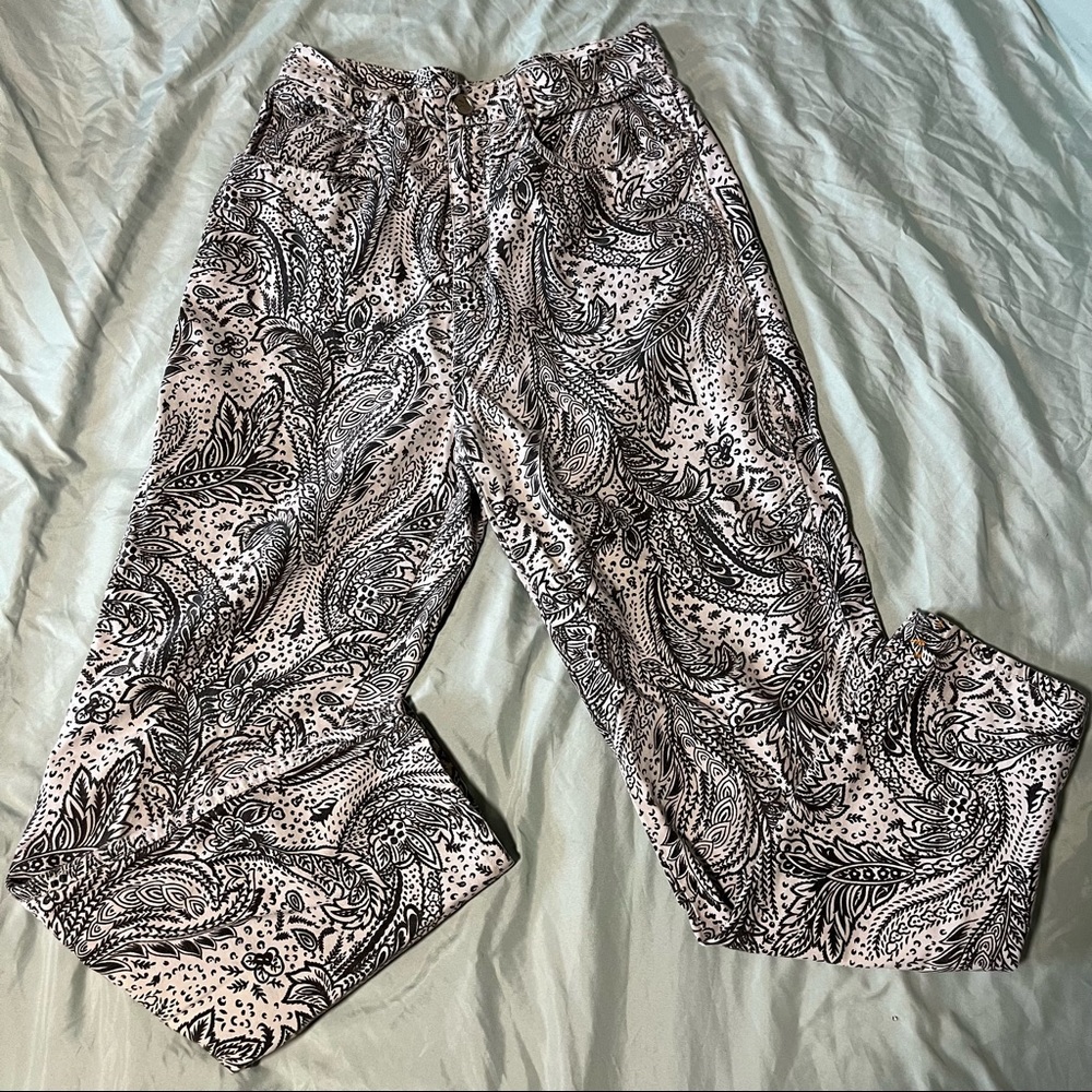 Vintage 90s Rio By Stephen Mardon Bandana Print High Rise Tapered Mom Jeans